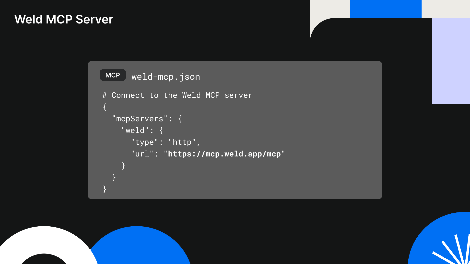 How to set up the Weld MCP